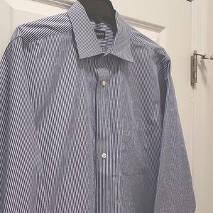 Chaps blue and white stripe shirt. Size 16-16 1/2 neck, 34-35 sleeve.